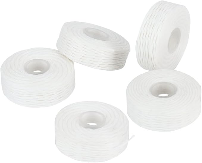 8Pcs/Pack Dental Flosser Mint Flavor Dental Floss Built-in Spool Flat Wire Replacement Core Dental Floss 50M Each(Comes with a Box for Easy Carrying) (White)