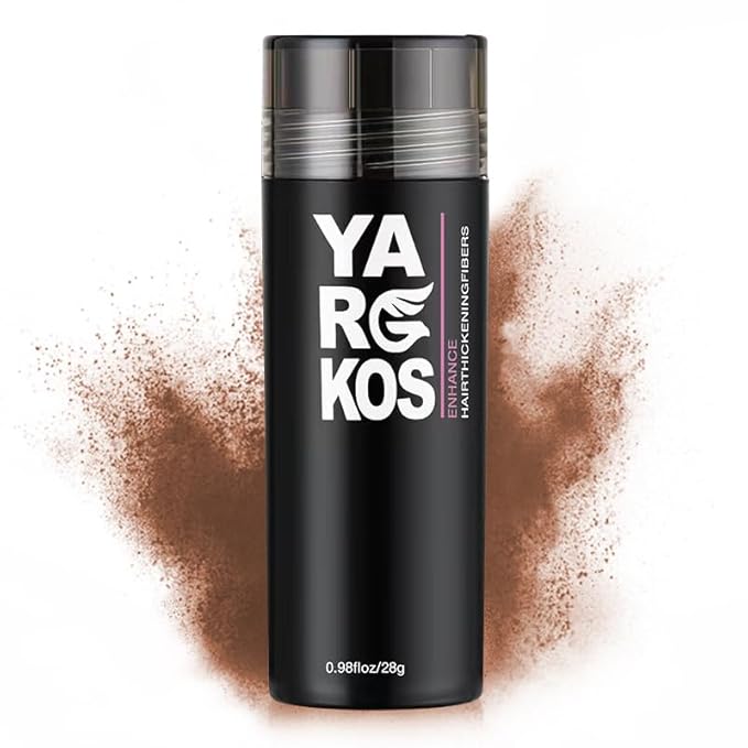 Hair Fibers for Thinning Hair or Fill In Fine, Hair Building Fibers (28g) for Women & Men, Hair Powder for Instantly Thicker, Fuller Looking - LIGHT BROWN