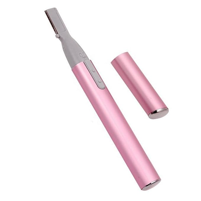 Dioche Electric Eyebrow Shaver Face Shaver Eyebrow Trimmer for Women Painless Hair Removal Quick Shaving for Eyebrows Face Armpits Legs Compact Portable Pink