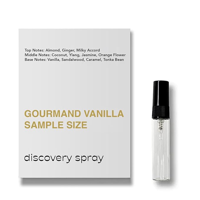 Gourmand Vanilla Perfume for Women and Men, Sample Size Perfume Gourmand Vanilla Mini Pocket Travel Spray - 5mL