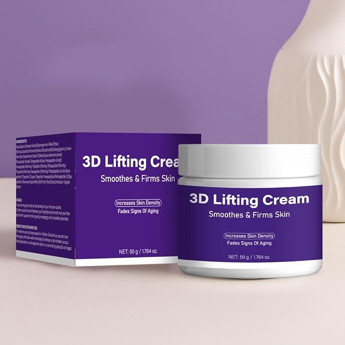 3D Lifting Cream - Anti-Aging Cream - Smoothes Skin, Firms Elasticity, Enhances Skin Density - For Facial and Neck Wrinkles 1.7 fl oz