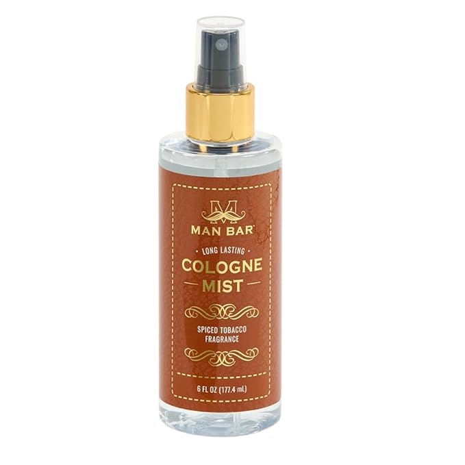 San Francisco Soap Company MAN BAR Cologne Mist Spiced Tobacco - Long Lasting - Created with the Man in Mind - 6 fl oz