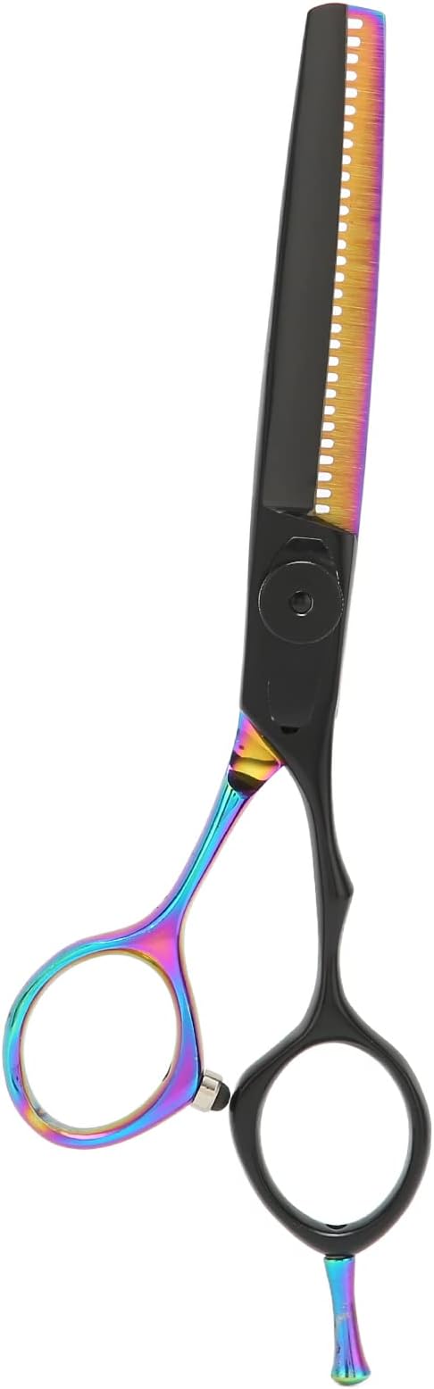 Barber Scissors Stainless Steel Hair Cutting Shears, Lightweight Ergonomic Beard and Mustache Trimming Scissors with Sharp Blades for Barbershop and Home Use (Thinning Scissor)