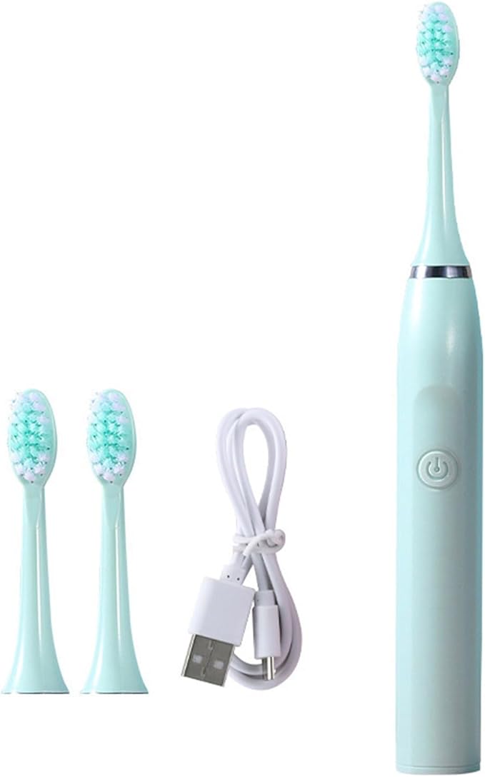 180 Days Battery Life Electric Toothbrush USB Rechargeable Travel with 3 Brush Heads Powered Ultrasonics Electric Toothbrush