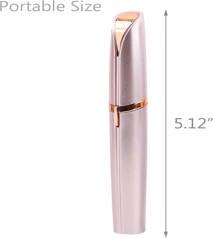 Portable USB Rechargeable Electric Eyebrow Hair Trimmer for Women - Precision Trimmer with Light, Painless Precision - Eyebrow Hair Remover for Face, Lip, Hand, Leg, etc. (Pink, Multi-color)