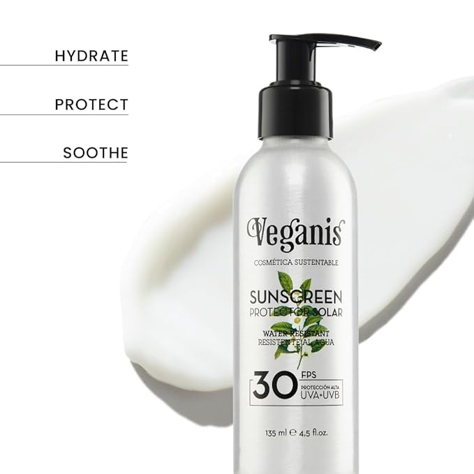 Sunscreen SPF 30 – Coconut & Calendula Oils – Broad-Spectrum UVA/UVB Protection for Face & Body – Light Texture, Fast Absorbing, Vegan & Oxybenzone-Free Formula – Suitable for Kids