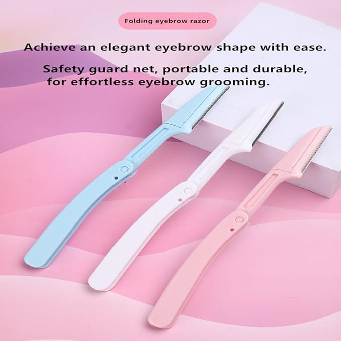 Dermaplane Razor for Women Face - 15pcs Facial Hair Remover & Eyebrow Razor | Painless Face Razors for Women with Travel Case | Gentle Exfoliation & Peach Fuzz Removal Tool