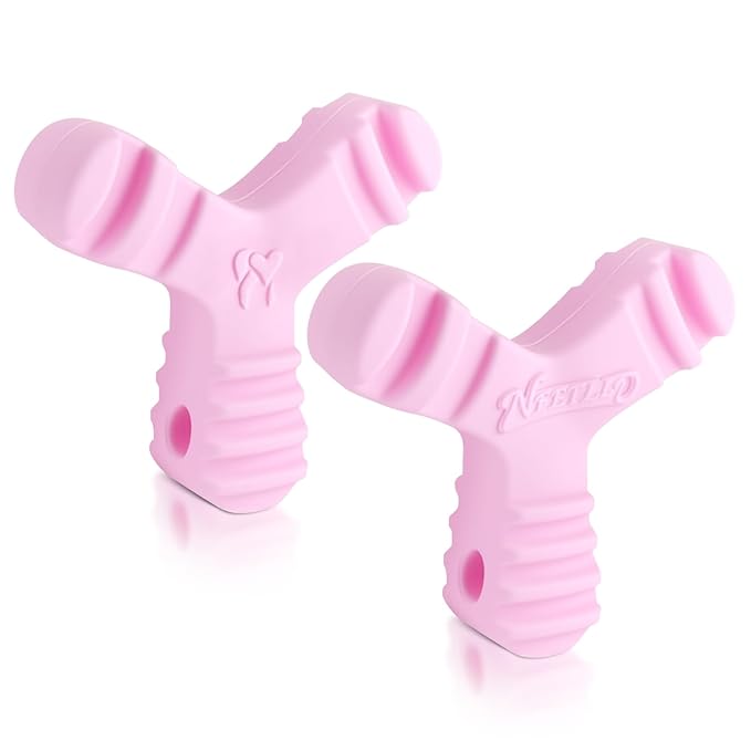 Chewies for Invisalign Aligners, Orthodontic Aligner Chewies Durable Aligner and Retainer Tray Seaters Medical Grade Silicone (Pack of 2) (Pink)