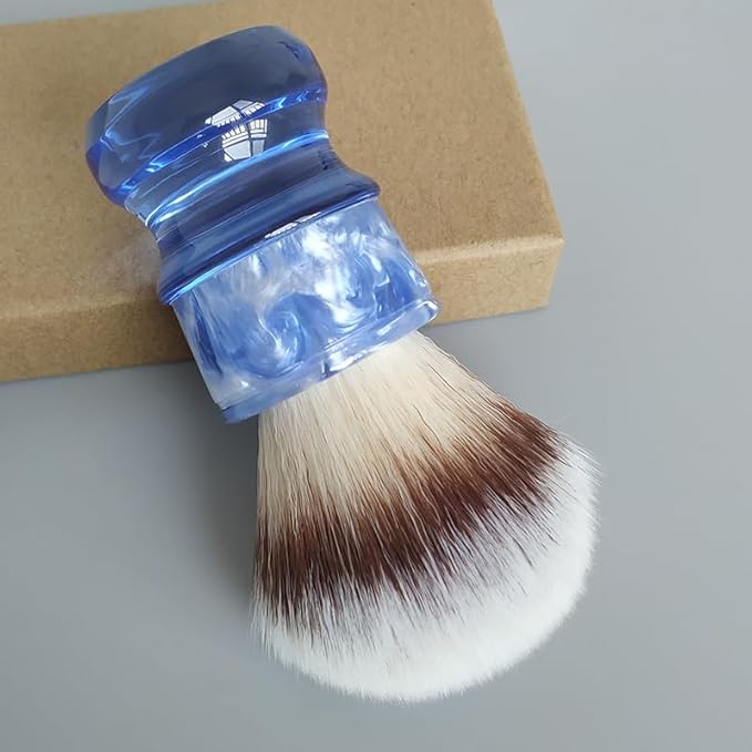 26mm A2S synthetic hair ice blue hande shaving brush