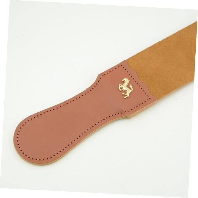 FRCOLOR Straight Razor Sharpening Belt Double Layer Leather Barber Strop Razor Men Shaving Tool