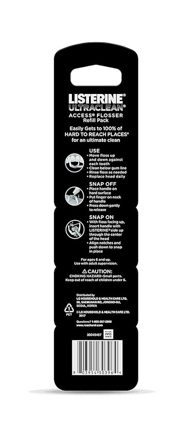 REACH Ultraclean Access Flosser Refill Heads, Mint, Plaque Remover for Teeth, Shred Resistant, for Hard to Reach Areas, Oral Care, PFAS Free, for Adults & Kids, 28 Count (Pack of 3)