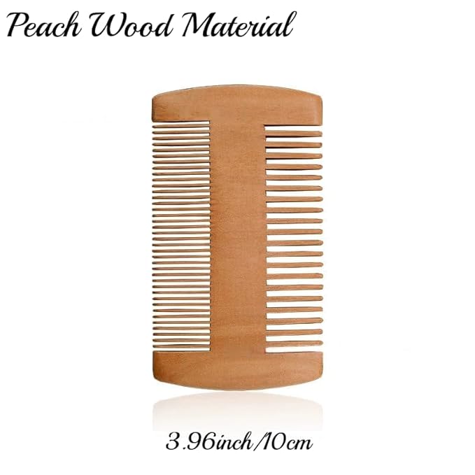 Personalized Engraved Name Beard Comb, Customized Carved Text/Icon Peach Wood Comb, Personalized Gifts for Men's Hair, Beard