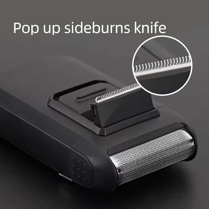 Electric Foil Shavers for Men: Mini Electric Razor, Foil Shaver for Face, IPX7 Waterproof Wet Dry Cordless Razor, for Travel & Home, USB Type C