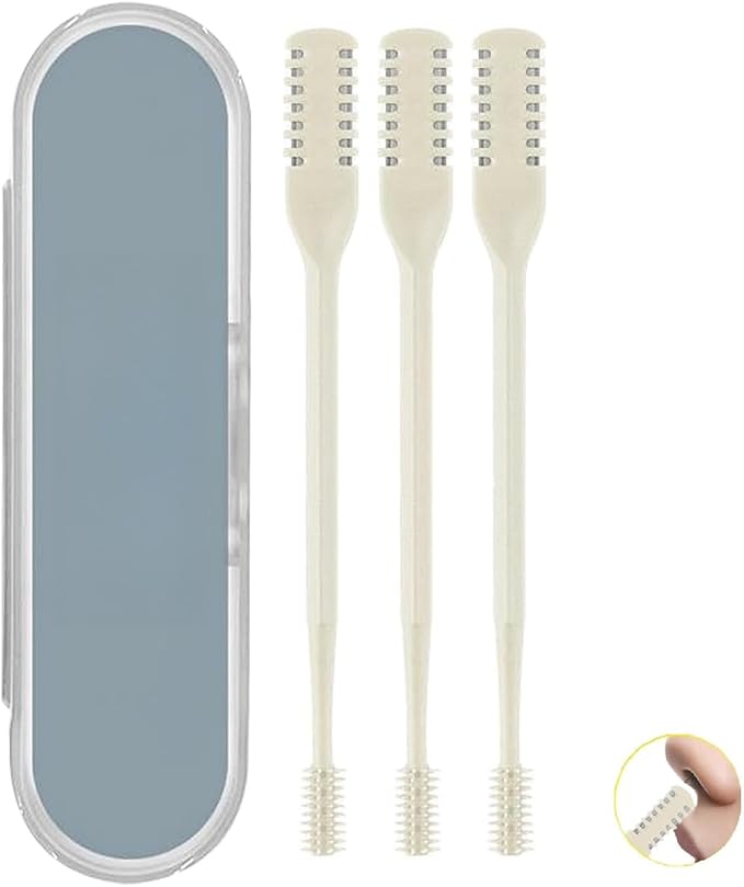 2023 New Nasal Hair Cutter, 360 Degree Rotating Nose Hair Trimmer, Portable Manual Nose Hair Trimmer, Nose Hair Trimmer for Women and Men (A-3PCS Yellow)