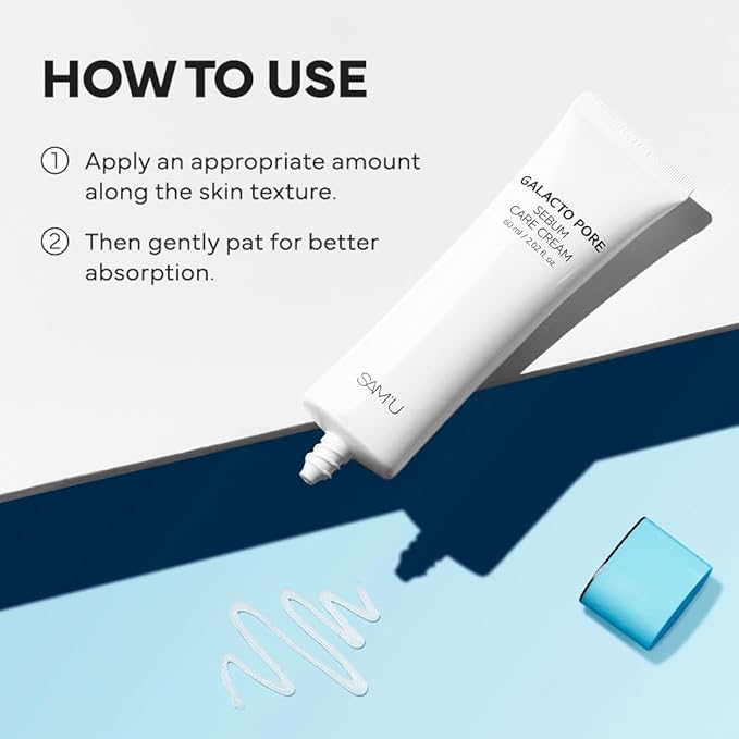 SAM'U Galacto Pore Cream Niacinamide Face Moisturizer for Hydration and Radiant Skin, with Retinol and Peptide, Korean Skincare for All Skin Types for men and women, 2.02 fl oz