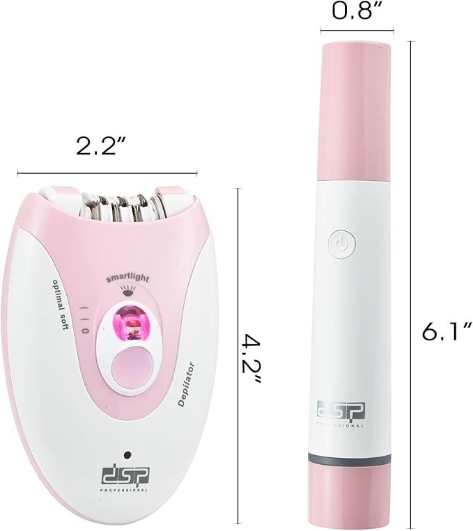 DSP Epilators Hair Removal for Women, Eyebrow Trimmer for Women, 2 Speeds Hair Removal, Facial Hair Trimmer for Legs Face Bikini Arms, Face Shavers