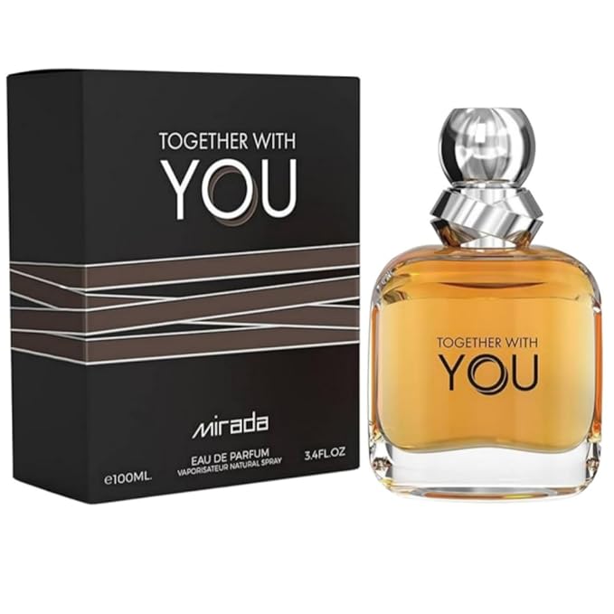 MIRADA Together With You, Men's Eau de Parfum (EDP) 3.4 FL. Oz (100ml), Men’s Perfume with Notes of Melon, Pink Pepper, Violet, Mint, Cardamom, Pineapple, Cinnamon, Sage, Lavender, Vanilla, Chestnut