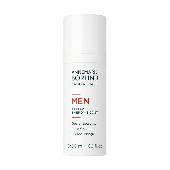 ANNEMARIE BÖRLIND - MEN SYSTEM ENERGY BOOST Face Cream - energizing, nourishing & firming facial care, with organic juniper extract & Aloe Vera, vegan, 1.69 Fl. Oz.