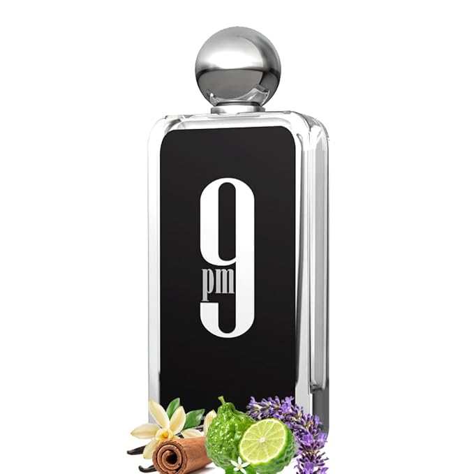 9PM Eau de Parfum for Men Spray, Long Lasting Cinnamon 3.4 Oz