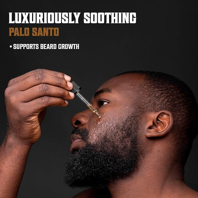 Viking Revolution Palo Santo Beard Oil for Men - Natural Mens Beard Oil with Argan Oil and Jojoba Oil - Beard Softener, Strengthens and Moisturizes - Beard Conditioner for Men (Palo Santo, 1 Pack)