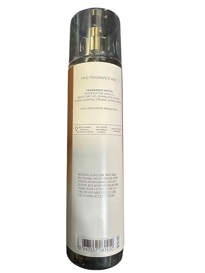 Warm Vanilla Sugar Fine Fragrance Body Mist, Vanilla Scent, 8 Fl Oz, Liquid Form, Unisex Adult