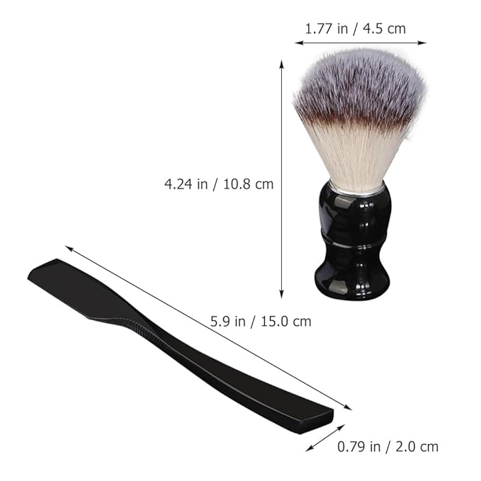Hemoton Men S Shaving Kit Manual Razor with Pure Badger Shaving Brush Foaming Bowl and Razor Stand Traditional Wet Shave Set for Beard Grooming and Facial Care
