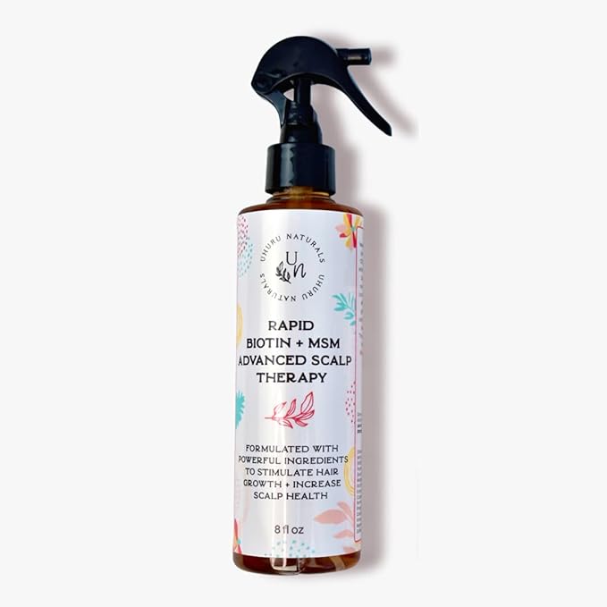 Rapid Hair Growth Bundle | Natural Spray and Oil with Biotin, Black Seed Oil, MSM, Chebe to Stimulate Growth, Prevent Shedding and Increase Scalp Health for Fuller and Thicker Hair