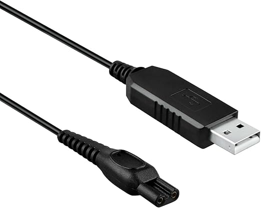 Black 15V USB Power Charger Cord for Philips Norelco Series 2000/3000/4000/5000 Razor Shaver Power Cord Electric Shavers