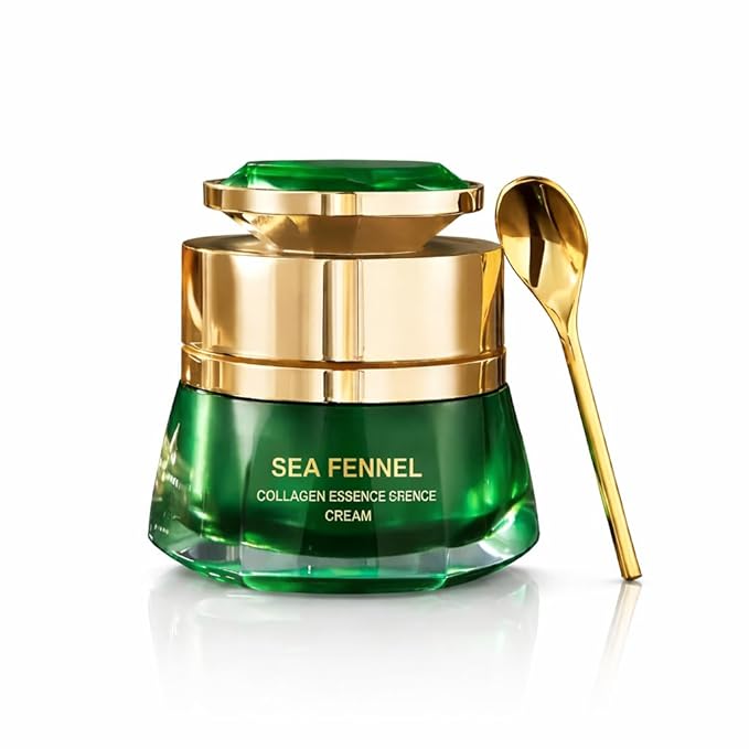 NAO Sea Fennel Collagen Cream Essence, Hypoallergenic Lightweight Gel, Deep Hydration for All Skin Types, Unisex Facial Skincare, Luxury Packaging with Gold Accents