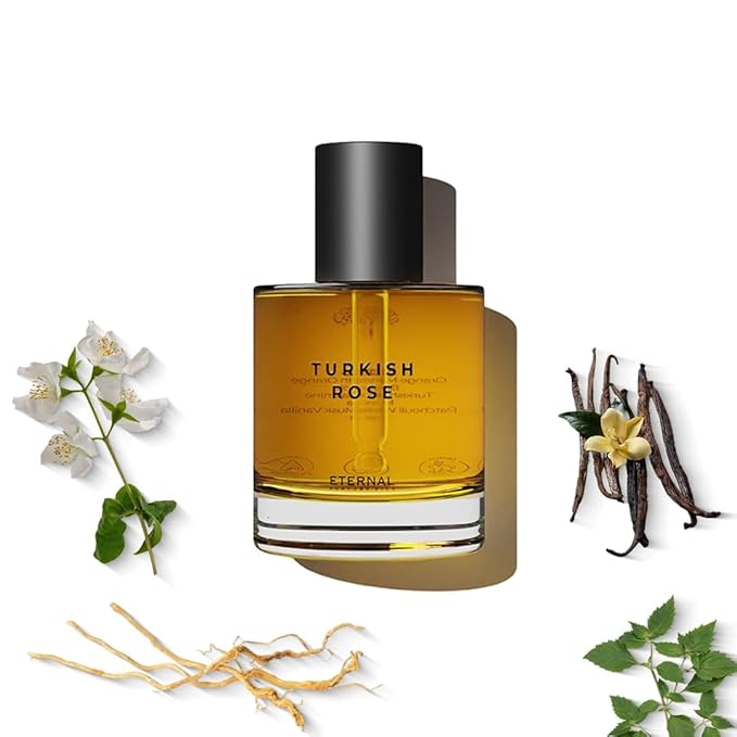Eternal perfume oils Turkish Rose Perfumes for women Long Lasting perfume for men Unisex Designer perfume for mens Concentrated womens perfume 1.69 FL Oz with 1 FL Oz (Pack of 2)