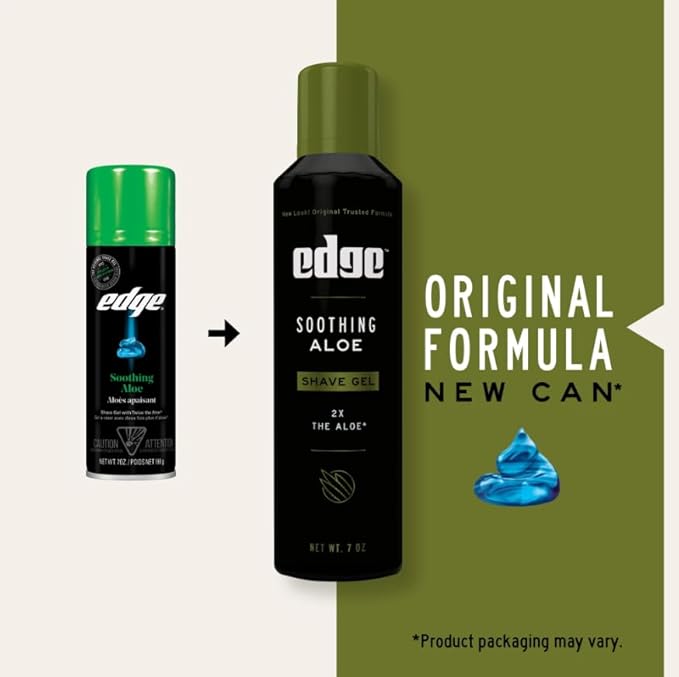 Soothing Aloe Shave Gel Men Shave Gel by Edge, 7 Ounce (3 Pack)