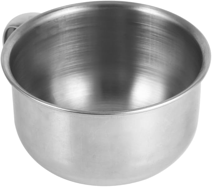 Tbest Metal Circle Soap Cup For Shaving,Shaving Soap Bowl Lather Lot Stainless Steel,Shaving Mug New Stainless Steel Metal Shaving Soap Mug Bowl Cup Shaver Cleansing Foam Tool For Man