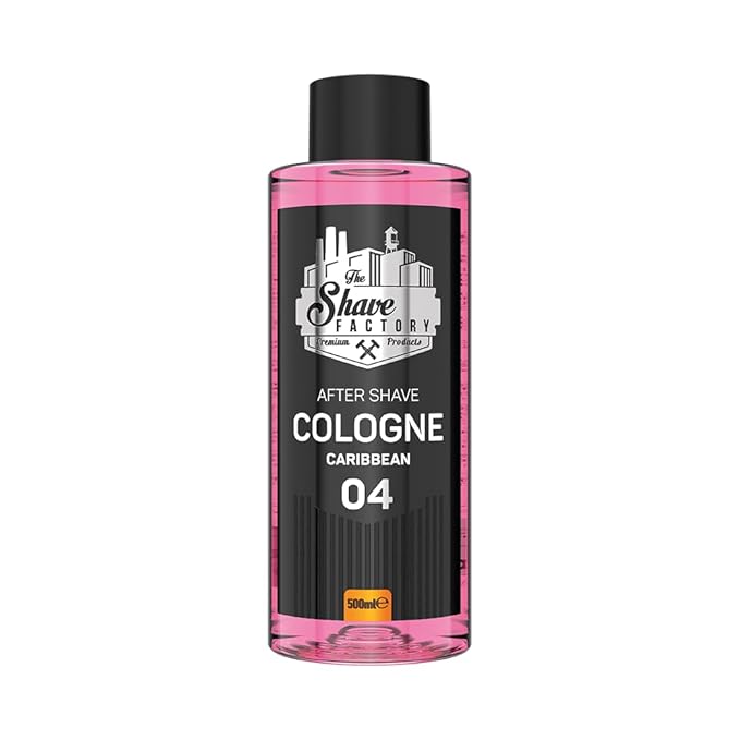the shave factory After Shave Cologne Series - Cologne for Men, Aftershave for Men, Refreshes and Relieves Face and Skin (04 Caribbean)