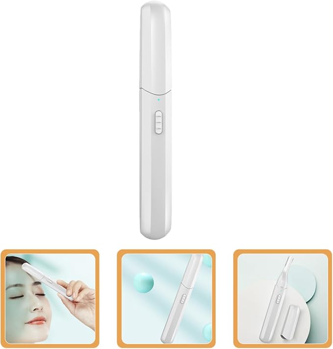 Electric Eyebrow Trimmer USB Rechargeable Multifunctional Eyebrow Razor for Women and Men Portable Hair Removal Device White Facial Grooming