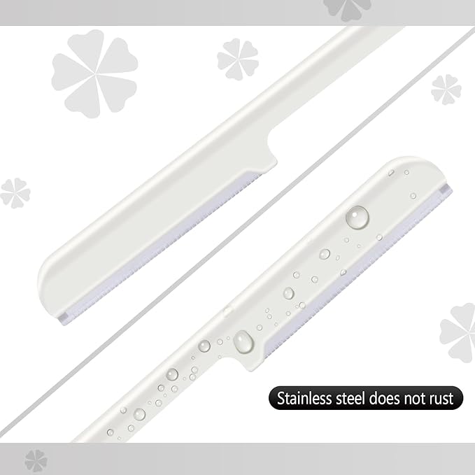 10 Pieces Eyebrow Razor for Women Facial Shaver Razor Brow Shaper Eyebrow Trimmer Dermaplaner Shaping Tool with Cover (White)