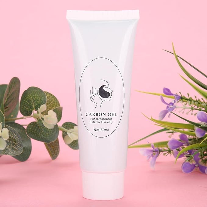80ml Carbon Creme Gel, Peeling Facial Cream for Blackhead Removal & Skin Rejuvenation with Light Machine for Laser Skin Treatment & Deep Cleansing