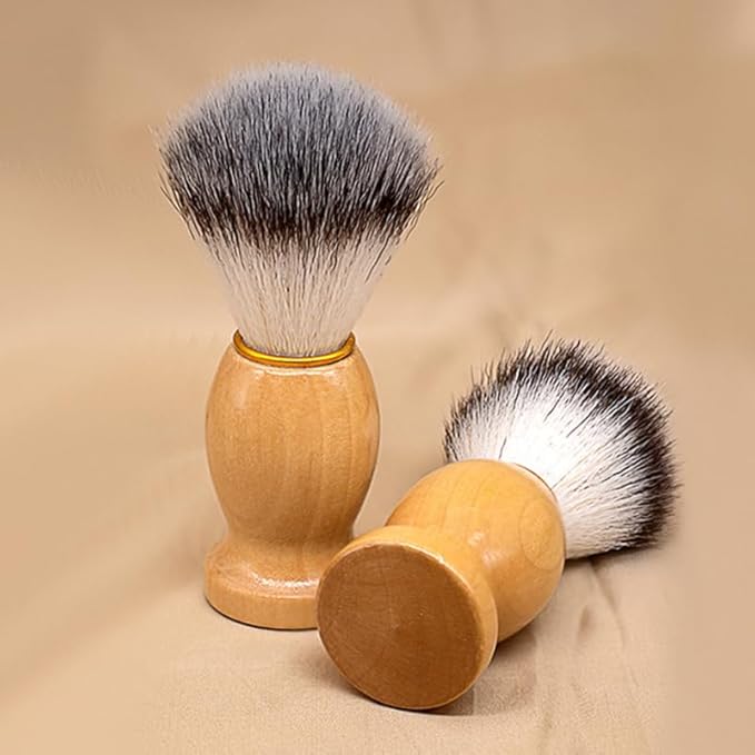 4pcs Soft Beard Shaving Brush Wood Handle Shave Accessory for Men for Beard Styling and Rich Creation Reliable Barber and Home Use