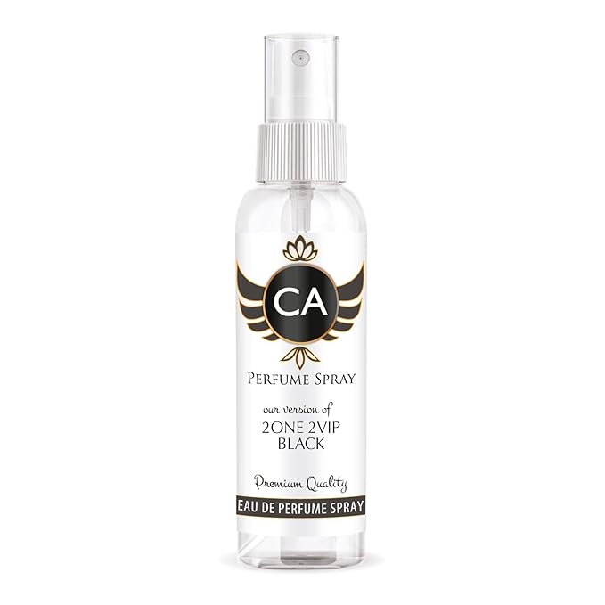 CA Perfume Eco Refill Impression of 2One 2VIP Black for Men Aromatic Fougere Long Lasting Fragrance Eau De Parfum 2 Fl Oz 60ml
