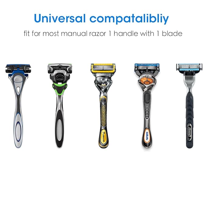 Nincha Manual Razor Travel Case Portable Plastic Manual Razor Trimmer Protector Blue