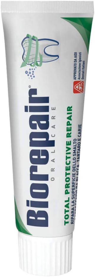 Biorepair:"Total Protective Repair" Toothpaste with microRepair * 2.5 Fluid Ounce (75ml) Tube * [ Italian Import ]