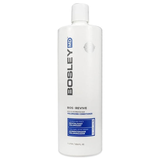 BosRevive Volumizing Conditioner for Noticeably Thinning, Non Color-Treated Hair – DHT-Blocking Saw Palmetto, Biotin Strengthening, Niacin Revitalizing & Panthenol, Vegan, Sulfate-Free 33.8 Fl Oz