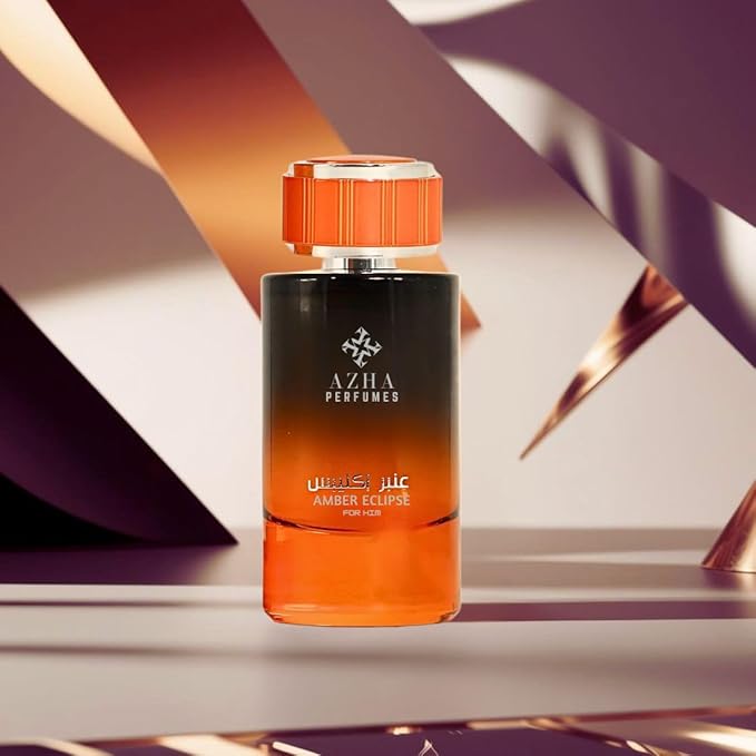Azha Amber Eclipse For Him Eau De Parfum Spray 100ML(3.4 OZ) Long Lasting Arabian Perfume For Men - Radiant Clash of Citrus, Spice, Floral Oud & Smoky Depth Perfume Men for Timeless Scent Experience