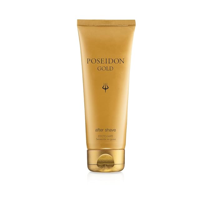 Instituto Español Poseidon Gold Gift Set for Men, Eau de Toilette and After Shave Spray, 3.4 fl oz Each (100 ml), Sophisticated and Harmonious Scent, Travel Size