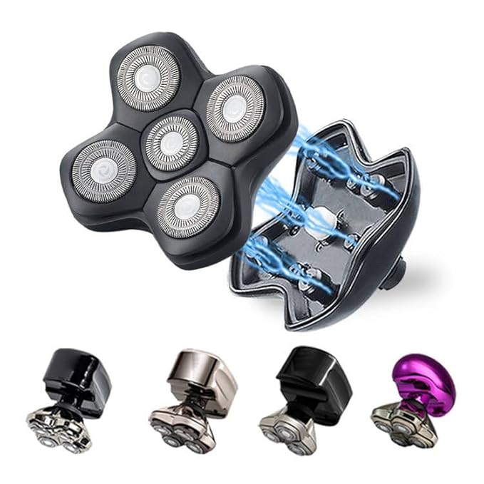 WAHFOX 5 Blades Magnetic Shaver Replacement heads for SKULL SHAVER HEAD SHAVER