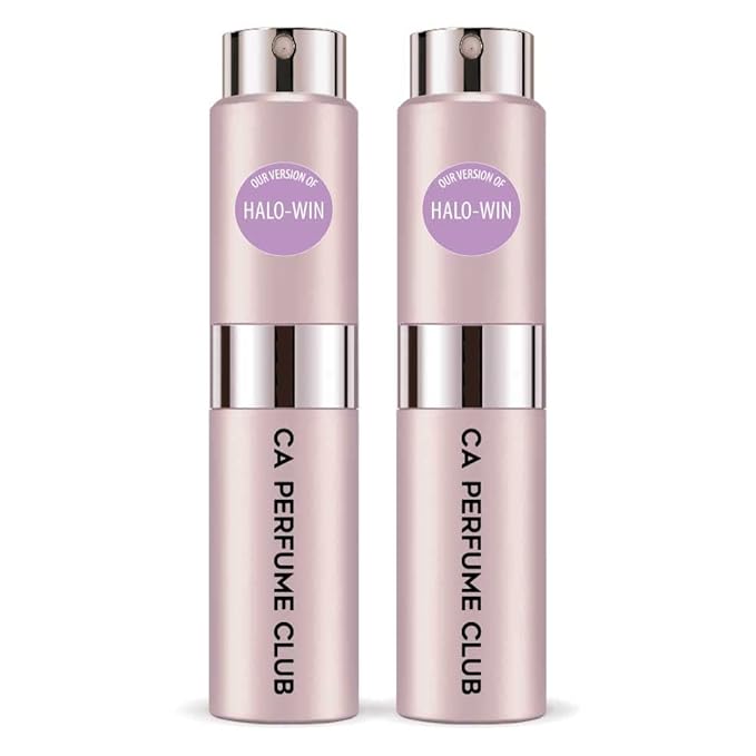 CA Perfume Impression of Halo-win for Women Amber Floral Scent Long Lasting Perfumes for Women Eau De Parfum Travel Size Refillable Atomizer Spray 0.27 Fl Oz 8ml (Pack of 2)