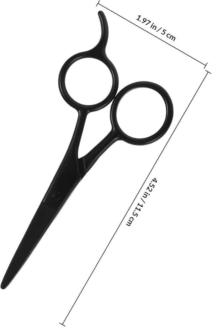 MAGICLULU Facial Hair Scissors Mustache Trimming Scissors 2pcs 5-inch Stainless Steel Lightweight for Men and Women Precision Beard and Eyebrow Shaping