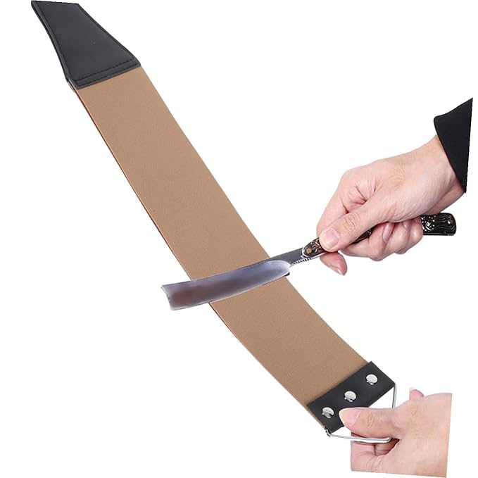 Angoily 6pcs Razor Strop Sharpening Strap for Home Use Durable Double-sided Shaving Tool for Straight Razors and Scissors for Barber Shops and Personal Grooming