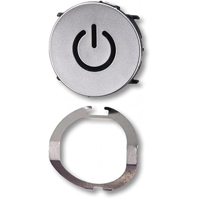 Power Button with Spring Replacement for Braun Series 9 / S9 Shavers, Type 5793, 5791 & 5790, Metallic