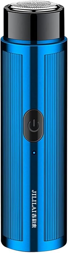 Mini Portable USB Rechargeable Electric Shaver – Compact & Waterproof Razor for Men & Women | Travel-Friendly, Precision Grooming for Face & Body | Ultra-Smooth Dry Shave | USB Charging - Blue