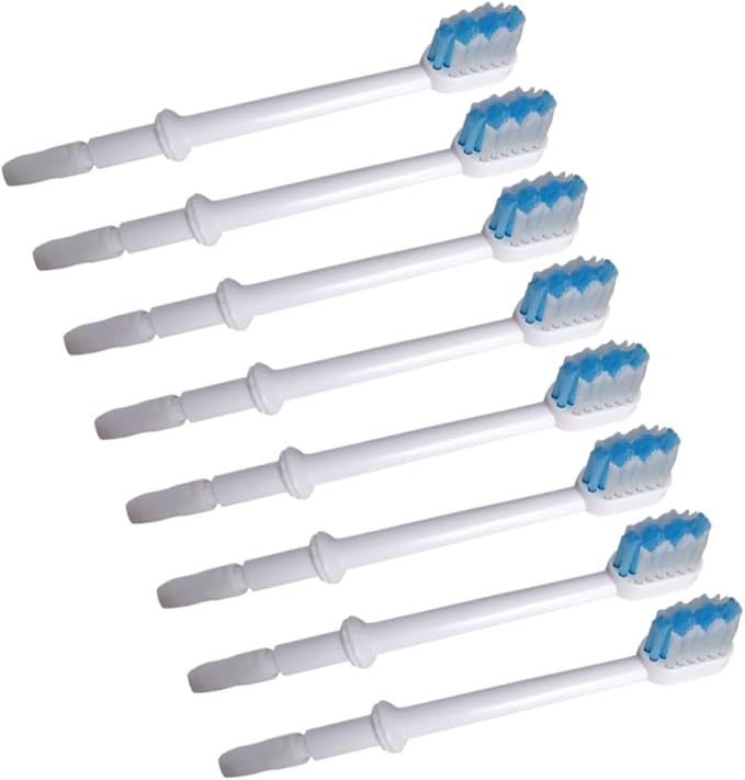 3sets Replacement Brush Heads Compatible with Water Toothpicks Durable and Efficient for Deep Cleaning Between Teeth and Below Gumline 8pcs*3